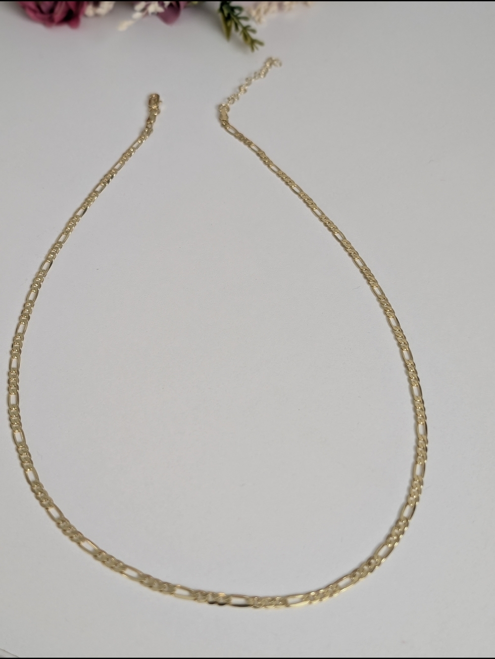 14K Gold Plated Figaro Chain Necklace